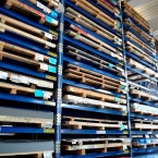 Raw material storage in the Melior laser plant