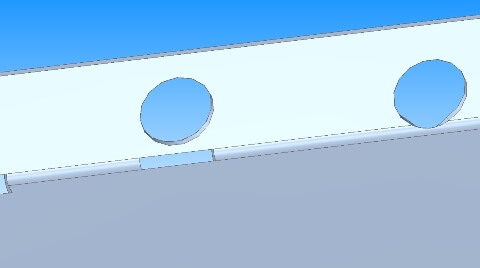 Cut in the bending edge in order to avoid hole distortion