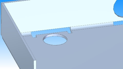 Making a knockout in the edge in order to avoid hole distortion