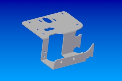 3D drawing of sheet metal part for rail industry