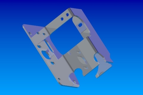 3D drawing of sheet metal part for rail industry