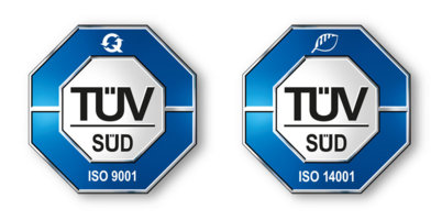 ISO 9001 és ISO 14001 logo