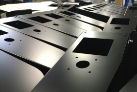 Powder coated sheet metal parts for the energy industry